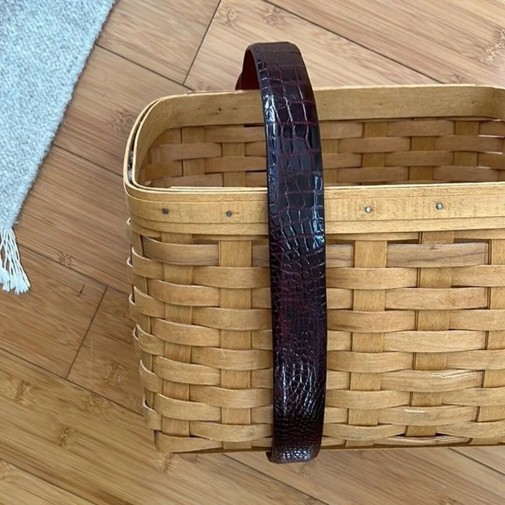Burgundy Genuine American Alligator made in USA Men’s Belt size 32